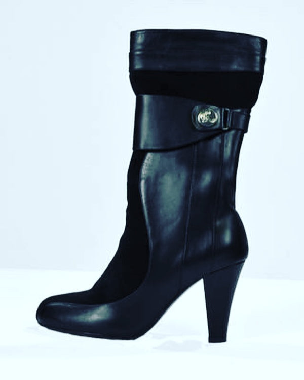 Jean- Mid-calf Boots ( Black)