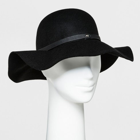 New! Wide Brim Floppy Hat ( Black)