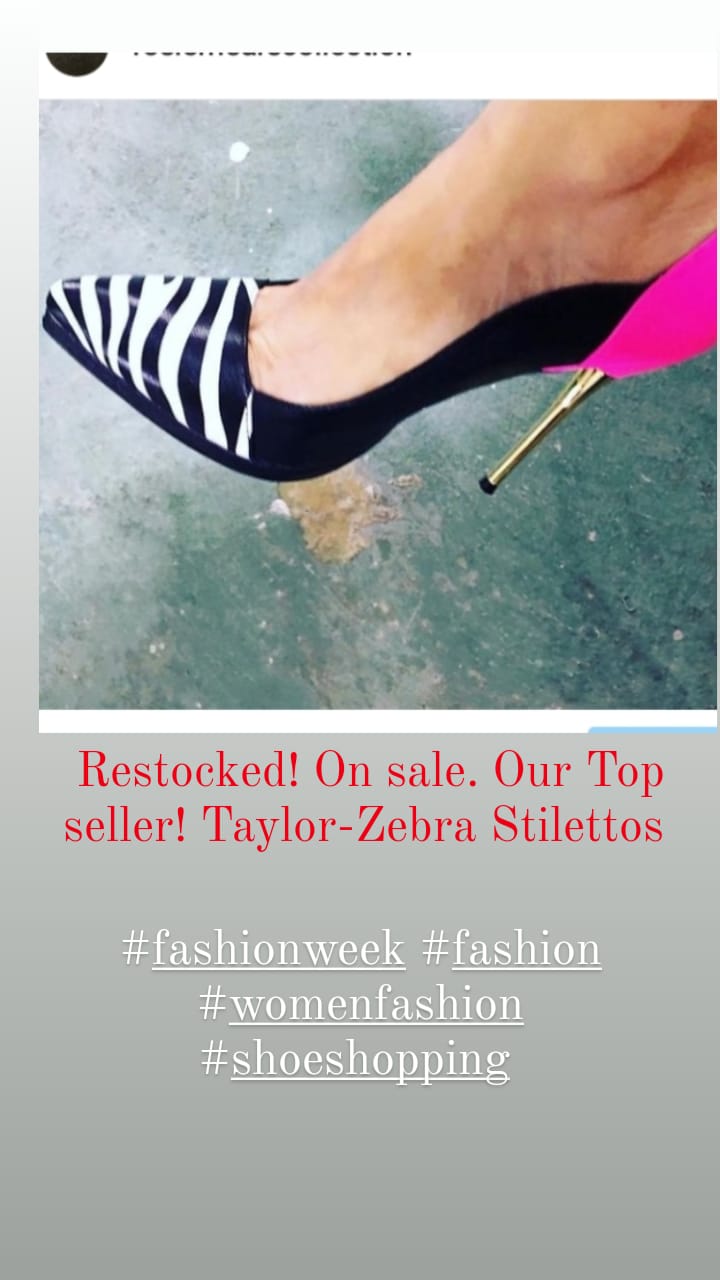 Rosie Mears Taylor -Zebra Print Stiletto ( Pink)
