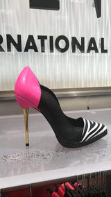 Rosie Mears Taylor -Zebra Print Stiletto ( Pink)