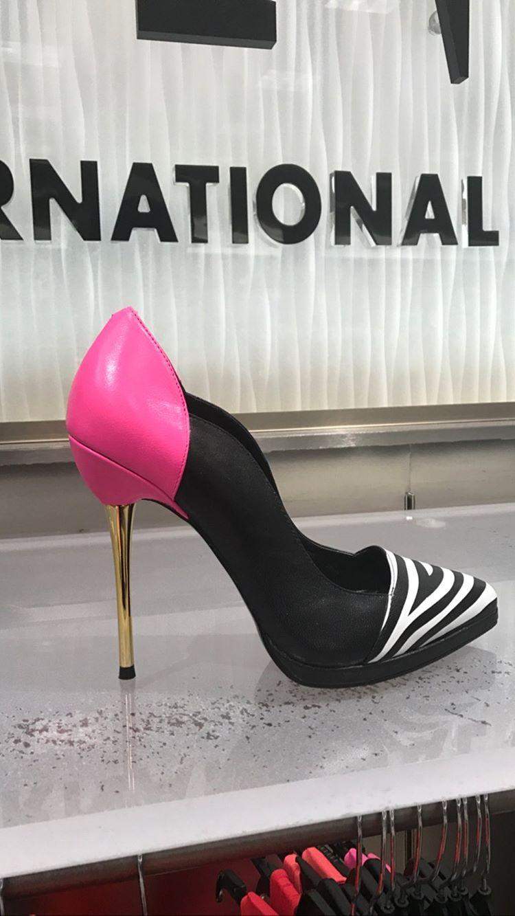 Rosie Mears Taylor -Zebra Print Stiletto ( Pink)